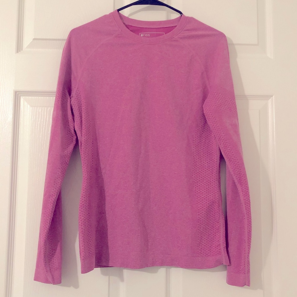 Figs Salta Hot Pink Underscrub Top